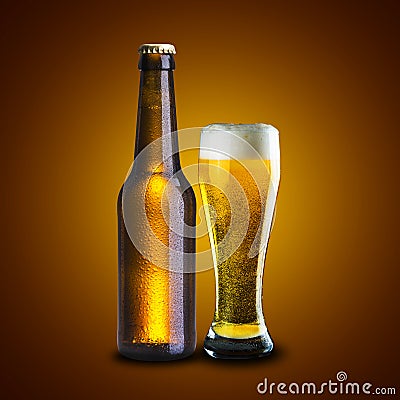 Bottle and glass of beer