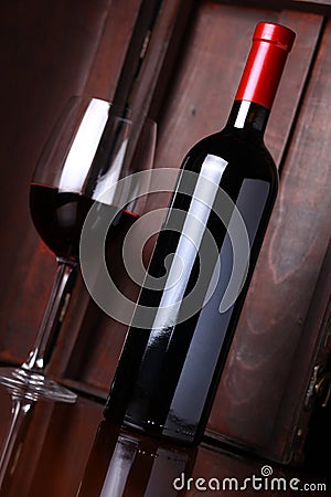 Bottle of red wine