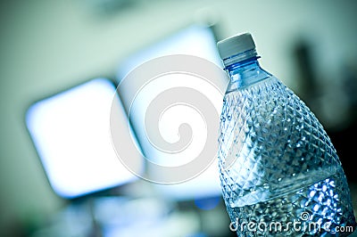 Bottle of water at office