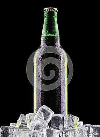 Bottles of beer on ice