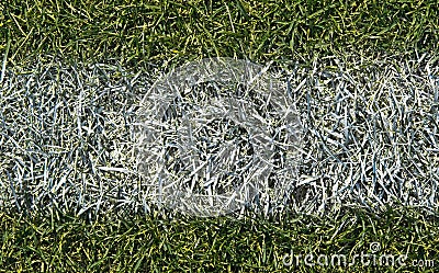 Boundary line of a playing field closeup
