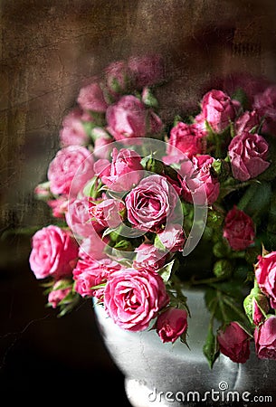 Bouquet of small pink roses