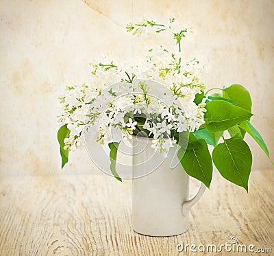 Bouquet of a white lilac