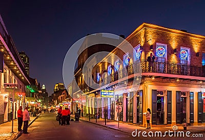 Bourbon Street at dusk