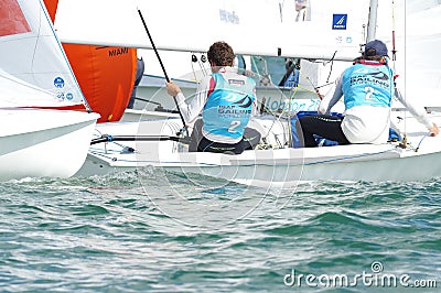 Bouvet & Mion win ISAF Sailing World Cup Miami in 470 class