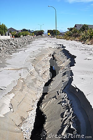 Bower Avenue Liquefaction, Christchurch Earthquake