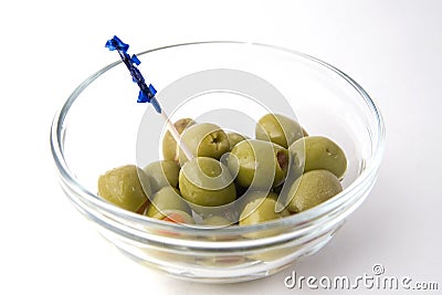 Bowl Of Green Olives Stock Photography - Ima