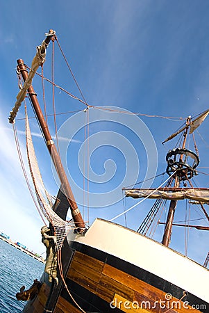 Bowsprit of pirate ship