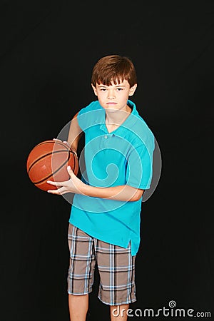 Boy with basketball