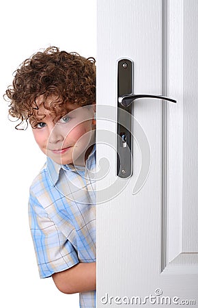 Boy behind the door