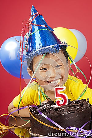 Boy celebrating birthday