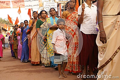 A boy in the crowd