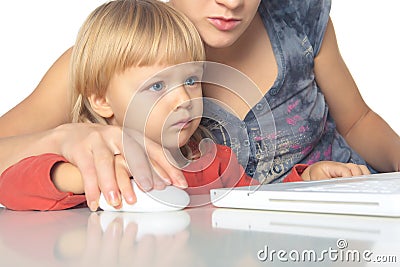 Boy learn computer
