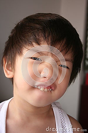 Boy making funny face