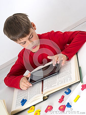 Boy playing video games