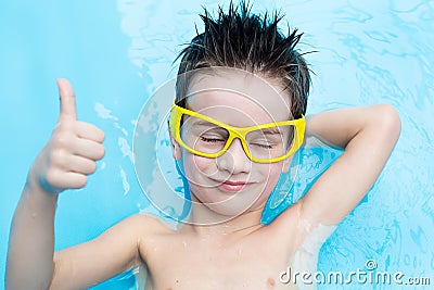 Boy in aquapark