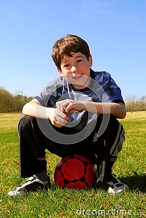 Boy with soccer ball