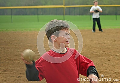 Boy Throwing Baseball