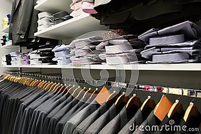 Brand new interior of cloth store