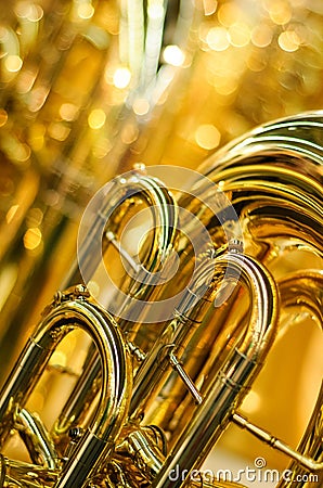 Brass instrument detail tuba