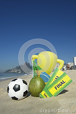 Brazil Soccer Champion Trophy Football Final Tickets Coconut