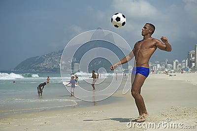 Brazilian Altinho Athletic Young Brazilian Man Beach Football