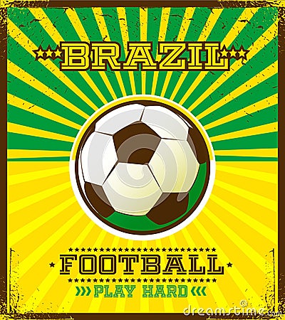 Brazilian football poster.