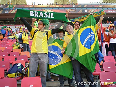 Brazilian soccer world cup fans