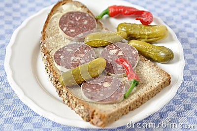 Bread with black pudding