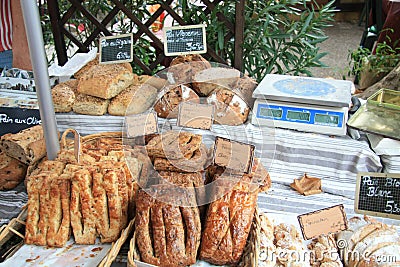Bread on a French market