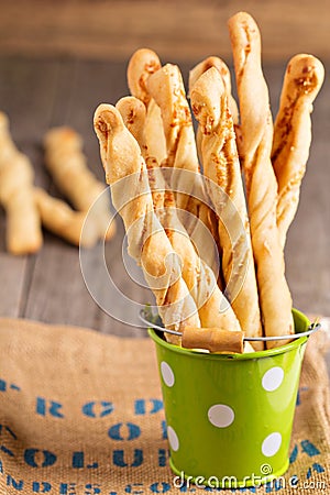 Bread sticks with cheese