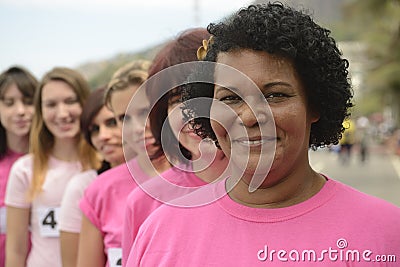 Breast cancer charity race: Women in pink