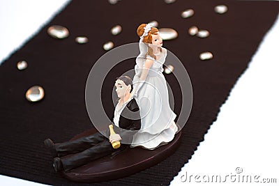 Bride and groom cake topper