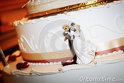 Bride & Groom On Wedding Cake