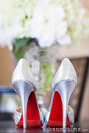 Brides red sole high heels