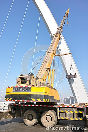 Bridge construction site