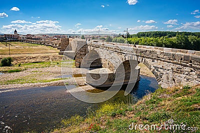 Ancient+Roman+Hospitals Ancient Roman Bridge in Hospital de Rio Orbigo in the path of the ...