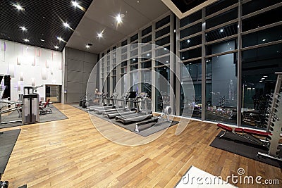Bright gym with a lot of windows