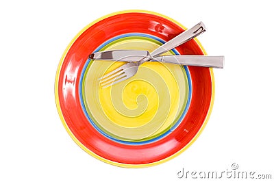 Brightly Colored Dinnerware Royalty Free Stock Photos - Image: 5769628