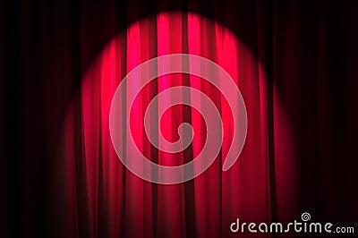 Brightly lit curtains - theatre concept