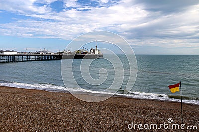 Brighton: beach surf rescue flag swimmers