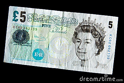 British five pound note