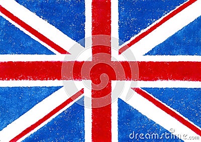 British flag in grunge style