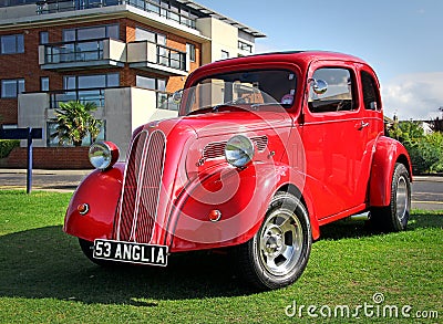 British ford anglia vintage car