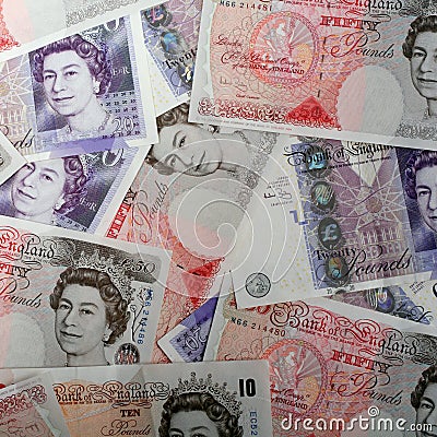 British high value pound notes