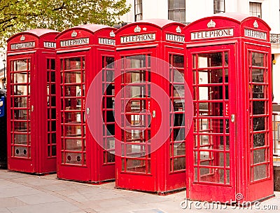 British red telephone boxes