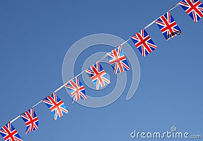 British Union Jack Flag Bunting Row