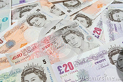 Britsh Pound Notes Currency