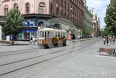 Brno city centre _ vintage tram