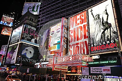 Broadway show advertisements